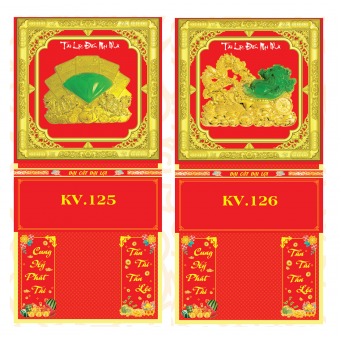 MSKV121-138 Bìa (35x72) Khung Vàng - Dán chữ nổi