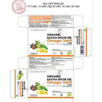 Viên nang mềm Organic Sacha Inchi Omega 3,6,9 Softgel (Uni)