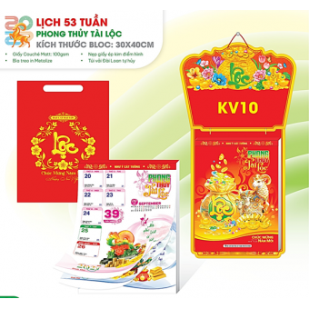 Lịch treo tường 53 tuần 2027 - Phong Thủy Tài Lộc